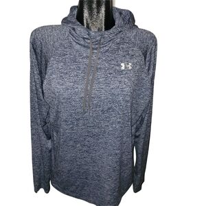 Under Armour Women's Blue Heathered Pullover Activewear Top Size XL